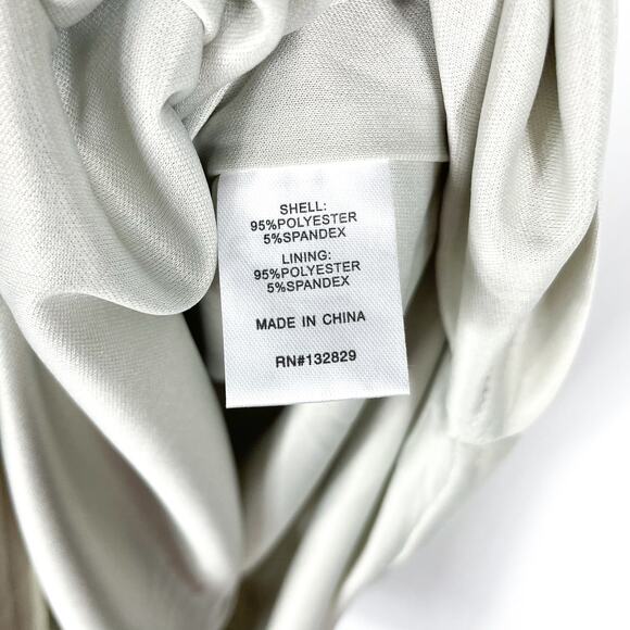 Superdown Izaria Midi Dress Metallic Silver Asymmetric Sleeveless Bodycon Sz M - Picture 9 of 10